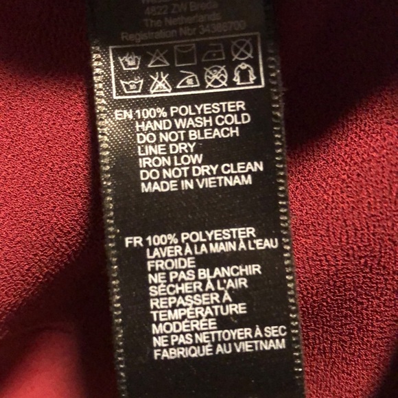 Sheer Burgundy Blouse - Picture 8 of 8